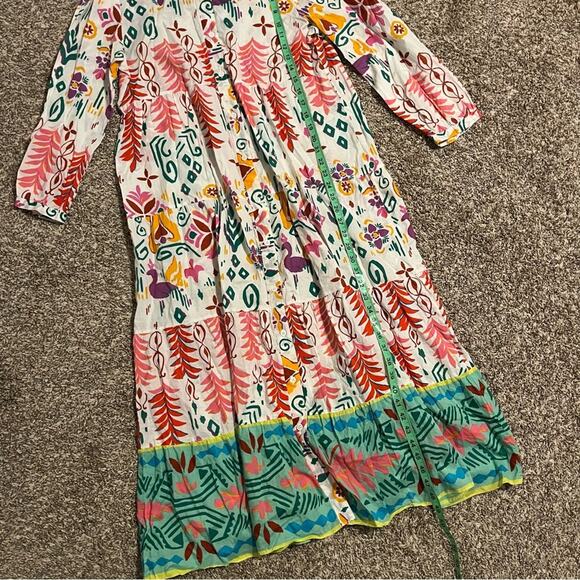 Zara Multicolor Otomi Floral Print Oversized Shirt Dress - Picture 3 of 9